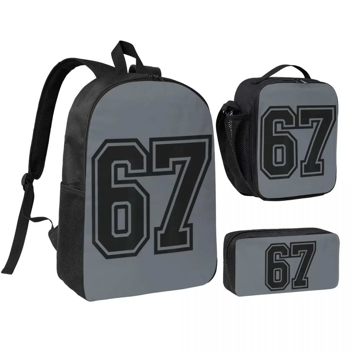 67 Meme Six Seven 6 7 Meme Design 6 7 3pecs/set Backpack for Boys Girls Canvas Bags Lunch bag Pencil Case
67 Meme Six Seven 6 7 Meme Design 6 7 3pecs/set Backpack for Boys Girls Canvas Bags Lunch bag Pencil Case