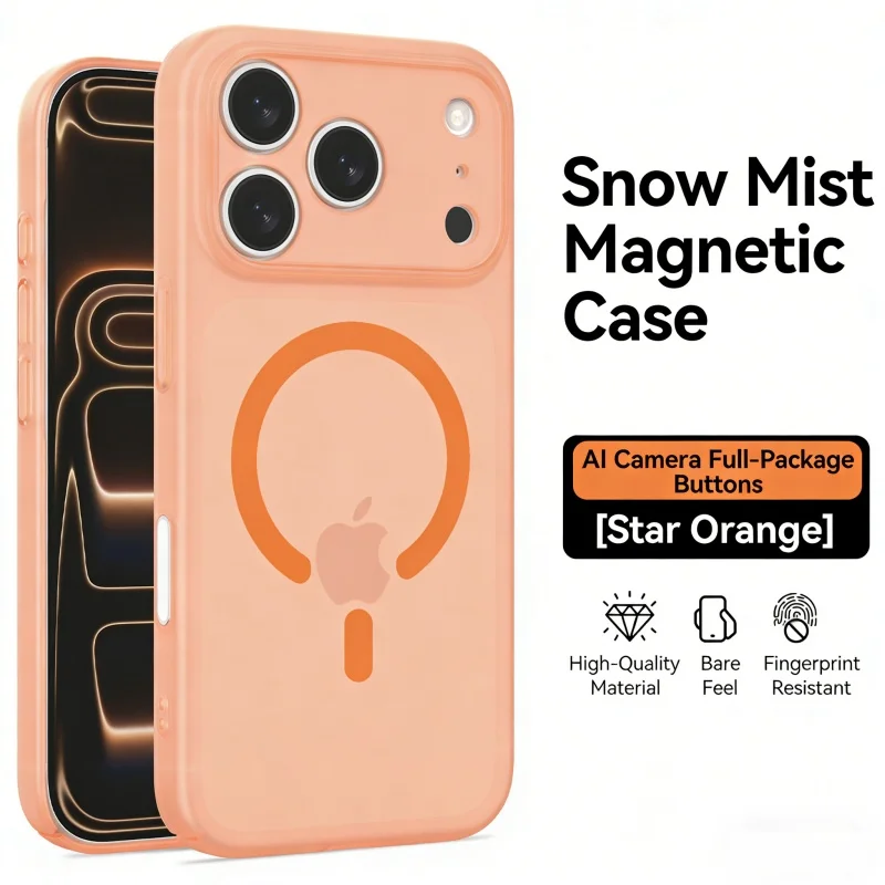 Luxury Ultra Thin Matte Clear For Magsafe Case for iPhone 17 15 14 16 Pro Max 16 15 Pro Magnetic Wireless Charge AI button Cover
Luxury Ultra Thin Matte Clear For Magsafe Case for iPhone 17 15 14 16 Pro Max 16 15 Pro Magnetic Wireless Charge AI button Cover