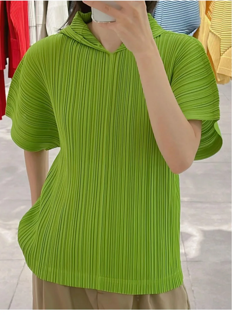 Women Hooded T-Shirt 2026 Summer New Arrival Solid Colour Classic Short-Sleeved Pleated Loose Fit Plus Size Female T-Shirt
Women Hooded T-Shirt 2026 Summer New Arrival Solid Colour Classic Short-Sleeved Pleated Loose Fit Plus Size Female T-Shirt