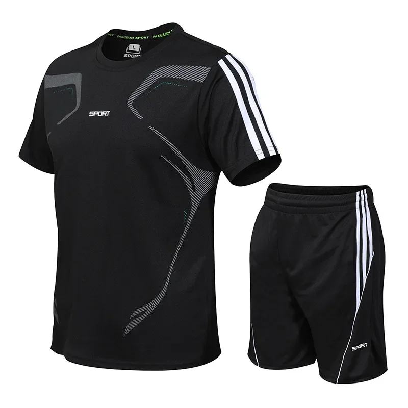 2024 Summer New Sports Running Set Men's Fashion Trendy Brand Round Neck Striped Short Sleeve Shorts Casual Two Piece Set
2024 Summer New Sports Running Set Men's Fashion Trendy Brand Round Neck Striped Short Sleeve Shorts Casual Two Piece Set