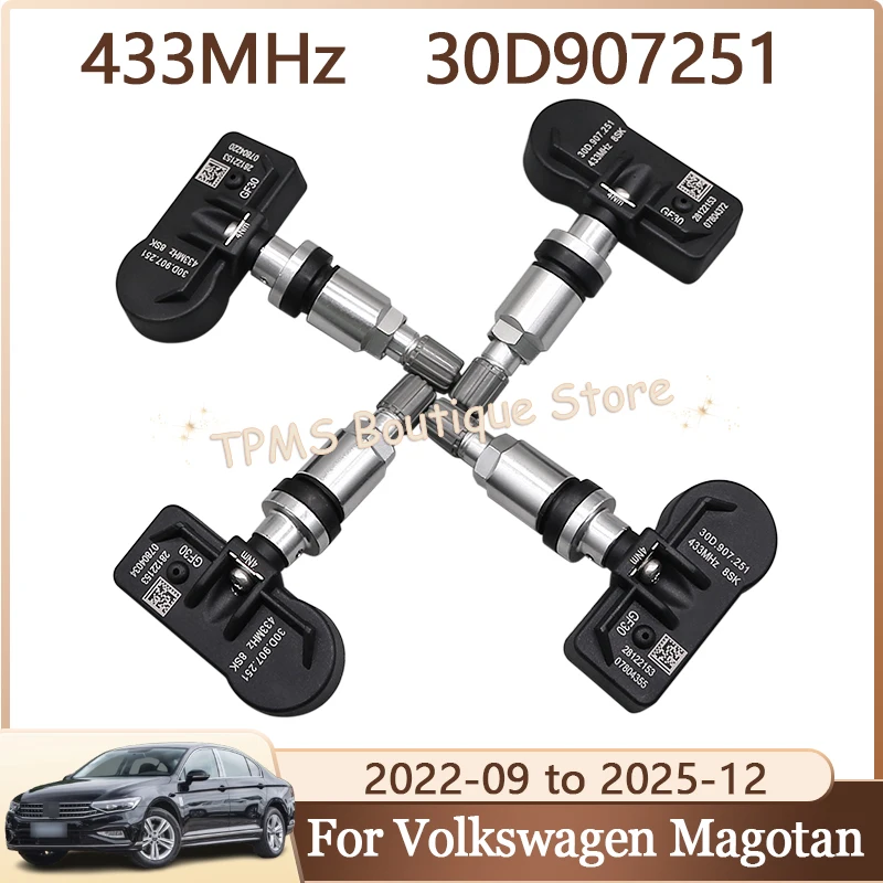 4pcs 433MHz 30D907251 Tyre Pressure Monitoring System TPMS Sensor For Volkswagen Magotan Passa Talagon Teramont X ID.UNYX CC
4pcs 433MHz 30D907251 Tyre Pressure Monitoring System TPMS Sensor For Volkswagen Magotan Passa Talagon Teramont X ID.UNYX CC