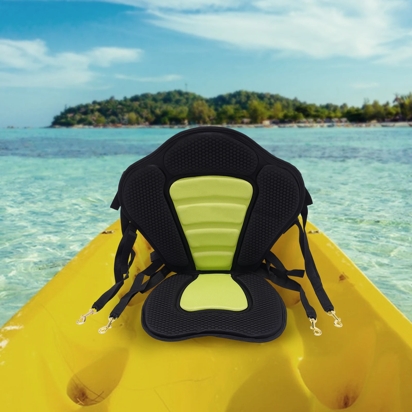 Deluxe Padded Kayak Seat Fishing Boat Seat with Storage Bag 4 Adjustable Belts for Canoeing, Drifting, Fishing
Deluxe Padded Kayak Seat Fishing Boat Seat with Storage Bag 4 Adjustable Belts for Canoeing, Drifting, Fishing