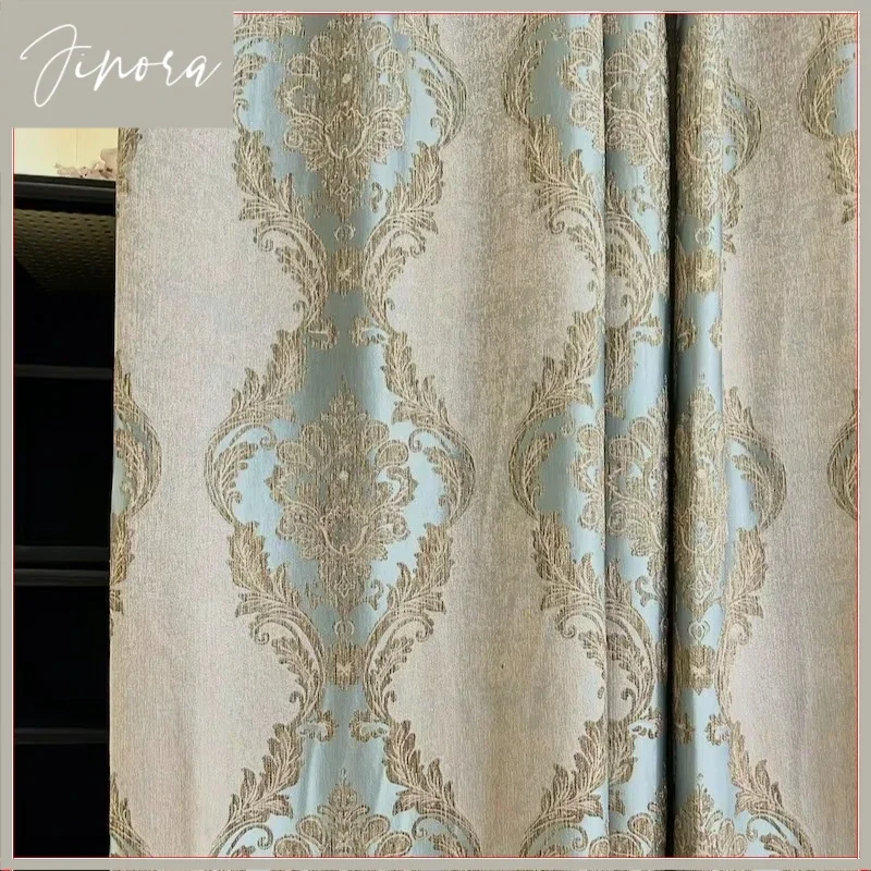 High-precision Gold Wire Jacquard Blue European-style Luxury Fashion High-level Shading Curtains For Living Room Bedroom Dining
High-precision Gold Wire Jacquard Blue European-style Luxury Fashion High-level Shading Curtains For Living Room Bedroom Dining
