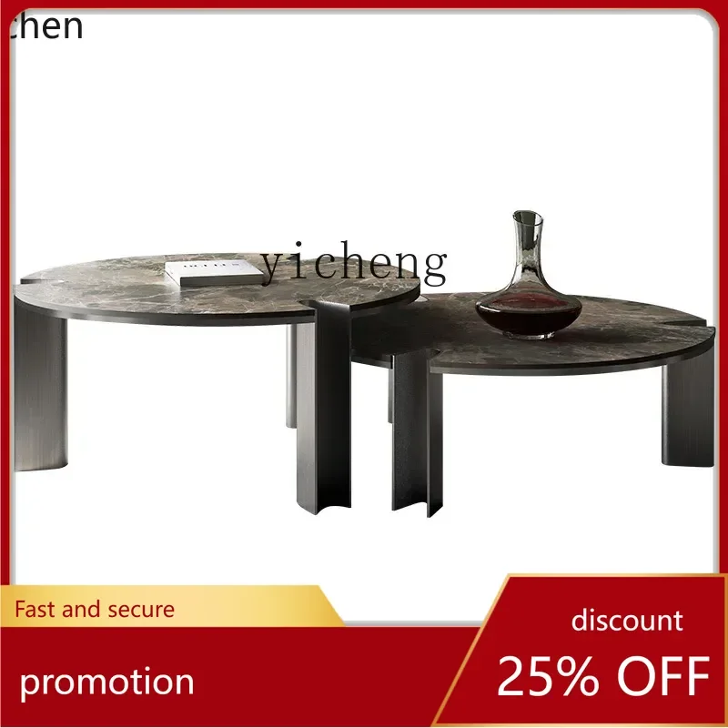 ZMLremovable new pearl round coffee table creative round coffee table light luxury minimalist rock slab coffee table
ZMLremovable new pearl round coffee table creative round coffee table light luxury minimalist rock slab coffee table