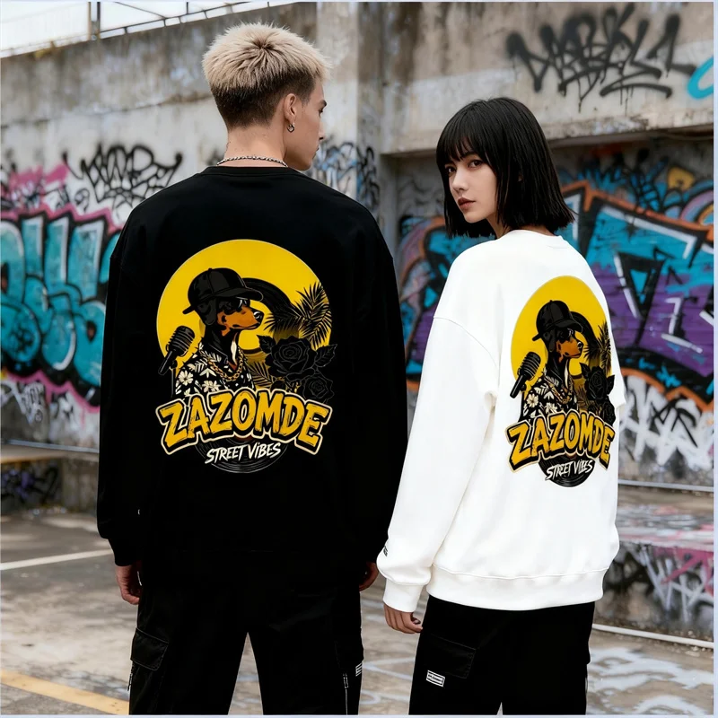ZAZOMDE Funny Hip Hop Dog With Sunglasses Print Heavyweight Cotton Crewneck Sweatshirt Unisex Oversized Design For Rap Fans
ZAZOMDE Funny Hip Hop Dog With Sunglasses Print Heavyweight Cotton Crewneck Sweatshirt Unisex Oversized Design For Rap Fans