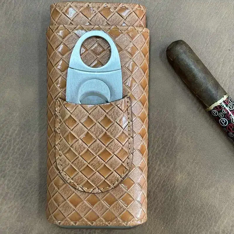 Portable Durable Leather Case Holder 3 Cigar Case Tube Travel Brown Cigar Cedar Humidor With Cigar Cutter 17
Portable Durable Leather Case Holder 3 Cigar Case Tube Travel Brown Cigar Cedar Humidor With Cigar Cutter 17