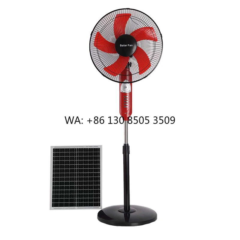 16 Inch Rechargeable Lithium Battery USB Charging Solar Powered Standing Fan with Solar Panel
16 Inch Rechargeable Lithium Battery USB Charging Solar Powered Standing Fan with Solar Panel