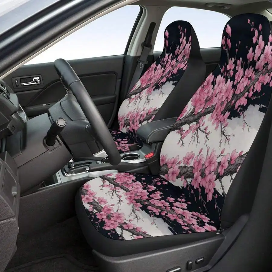 Japanese Cherry Blossom Car Seat Covers Pink Sakura Black Universal Auto Interior Decor For Adults
Japanese Cherry Blossom Car Seat Covers Pink Sakura Black Universal Auto Interior Decor For Adults