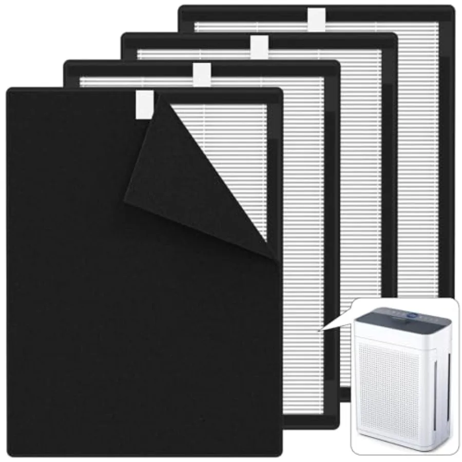 4-Pack K2 Replacement Filter Compatible with LUNINO K2 Air Purifier, Also Compatible with TER Air MK-AP01 and DBFIT AP300 Air P
4-Pack K2 Replacement Filter Compatible with LUNINO K2 Air Purifier, Also Compatible with TER Air MK-AP01 and DBFIT AP300 Air P