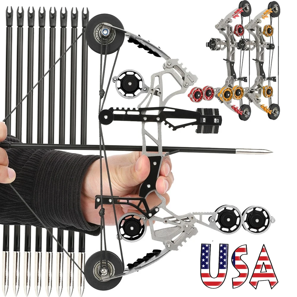 11 Inch Compound Mini Bow 8pcs Arrow Set 10 Lbs Small Bow Archery Range 20-30m Stainless Steel Bow Handle Shooting Practice Game
11 Inch Compound Mini Bow 8pcs Arrow Set 10 Lbs Small Bow Archery Range 20-30m Stainless Steel Bow Handle Shooting Practice Game