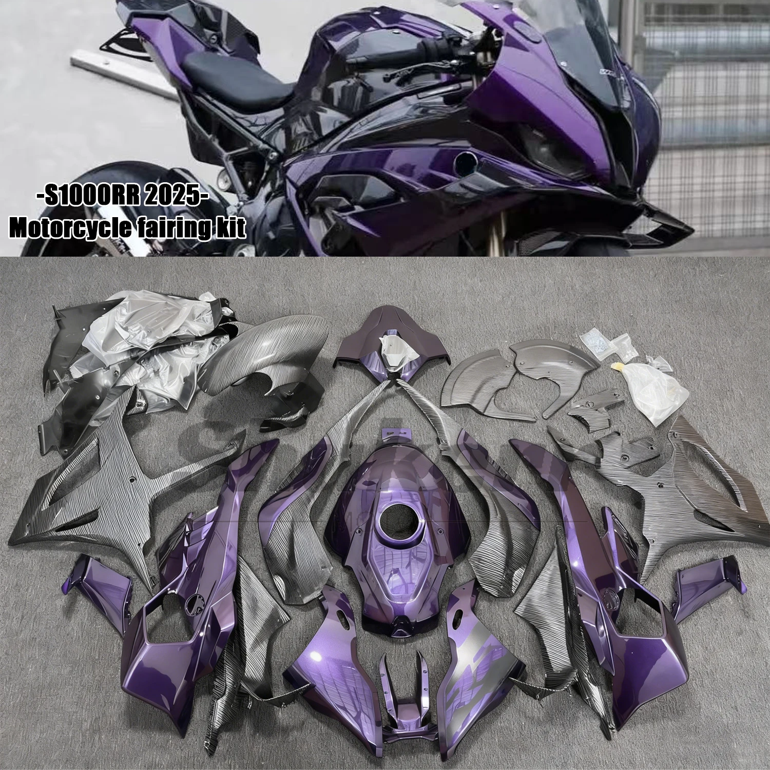 Fit for Bmw S1000Rr 2025 New Abs Carbon Fiber Motorcycle Plastic Fairing Kit Injection Mold Bodywork Panel Kit Purple
Fit for Bmw S1000Rr 2025 New Abs Carbon Fiber Motorcycle Plastic Fairing Kit Injection Mold Bodywork Panel Kit Purple