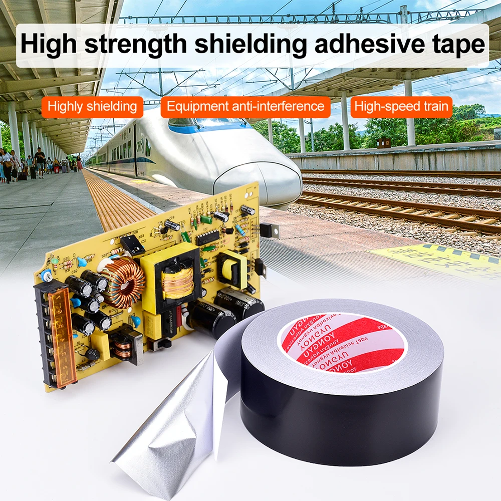 20/50m Black Aluminum Foil Tape Heat-Resistant Isolation Circuit Board High-Speed Rail Shielding Static Air Conditioning Pipe
20/50m Black Aluminum Foil Tape Heat-Resistant Isolation Circuit Board High-Speed Rail Shielding Static Air Conditioning Pipe
