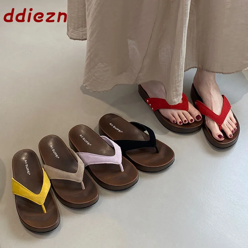 Fashion Round Toe Flip Flops Slippers Ladies Thick Soled Shoes New Summer Outdoor Female Sandals Slides Women Slippers Shoes
Fashion Round Toe Flip Flops Slippers Ladies Thick Soled Shoes New Summer Outdoor Female Sandals Slides Women Slippers Shoes