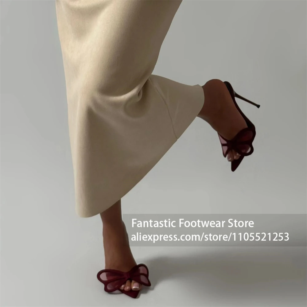 Mesh Butterfly Decor Mules Pointed Open Toe Slip on Stiletto Heels Backless Summer Sandals Cute Sweet Summer Slippers for Women
Mesh Butterfly Decor Mules Pointed Open Toe Slip on Stiletto Heels Backless Summer Sandals Cute Sweet Summer Slippers for Women