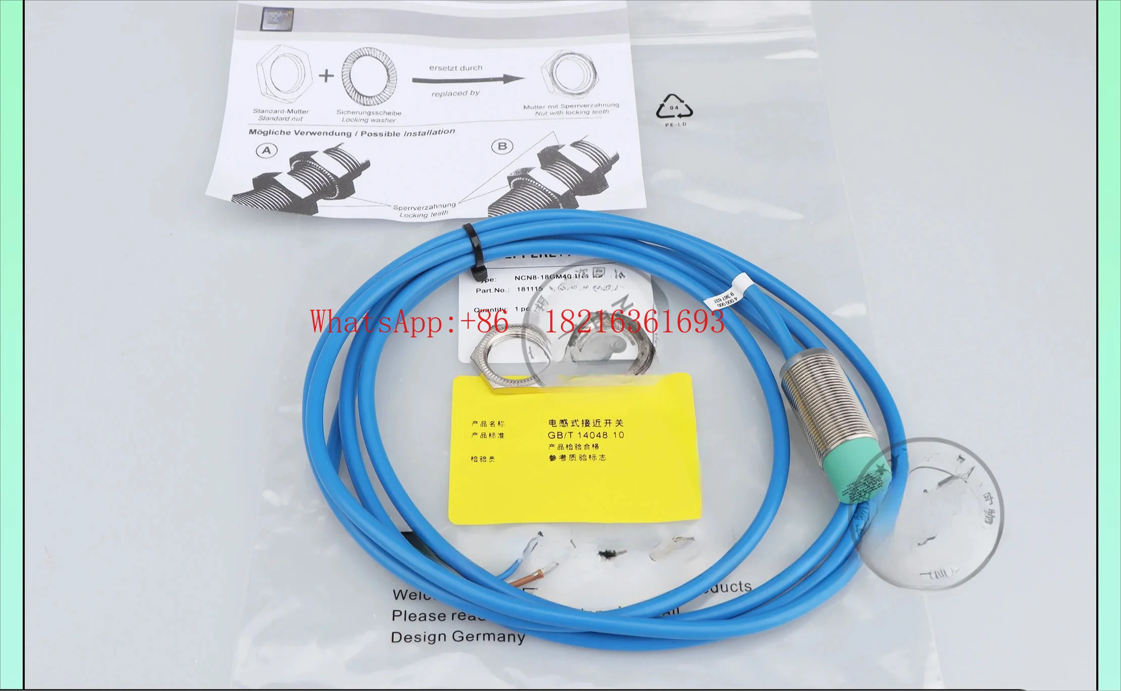 Limited Offer Proximity Switch NCN4-12GM35-N0 NJ4-12GM-N NCB5-18GM40-NO-V1 NJ1.5-8
Limited Offer Proximity Switch NCN4-12GM35-N0 NJ4-12GM-N NCB5-18GM40-NO-V1 NJ1.5-8