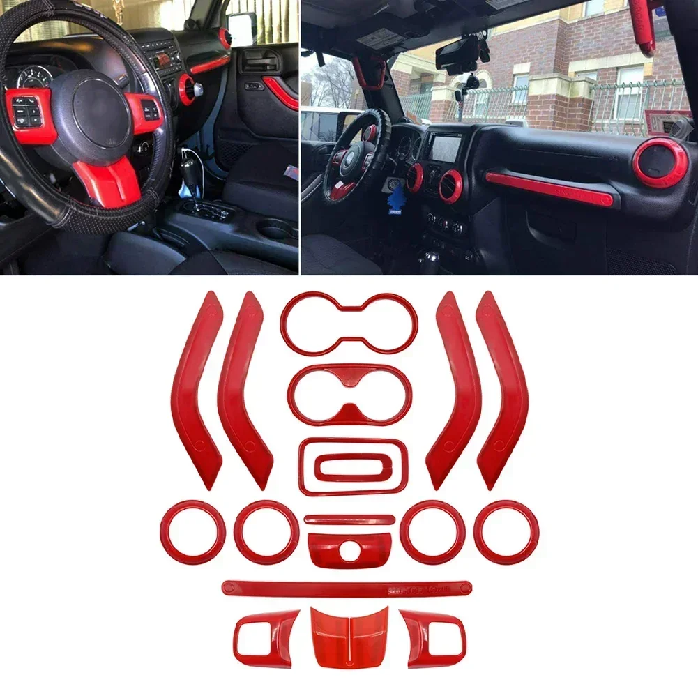Комплект отделки салона автомобиля для Jeep Wrangler JK JKU 4-дверный 11-17 красный наклейка из АБС-пластика с двусторонней лентой
Комплект отделки салона автомобиля для Jeep Wrangler JK JKU 4-дверный 11-17 красный наклейка из АБС-пластика с двусторонней лентой