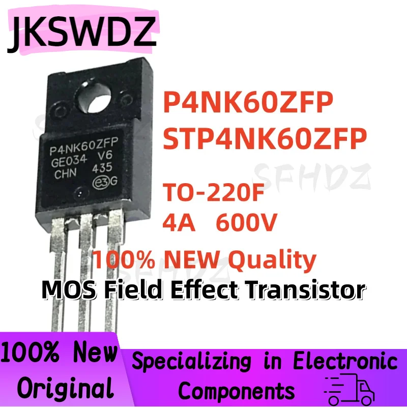 10/20/30PCS 100% Brand New and High Quality STP4NK60ZFP P4NK60ZFP TO-220F 4A 600V MOS Field Effect Transistor
10/20/30PCS 100% Brand New and High Quality STP4NK60ZFP P4NK60ZFP TO-220F 4A 600V MOS Field Effect Transistor