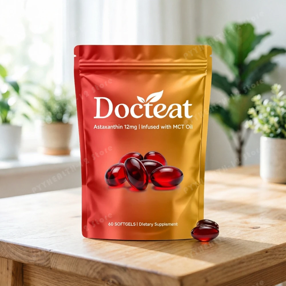 Docteat Astaxanthin 12mg Softgels with MCT Oil - Antioxidant Support for Daily Wellness, 60 Count Easy-Swallow Capsules
Docteat Astaxanthin 12mg Softgels with MCT Oil - Antioxidant Support for Daily Wellness, 60 Count Easy-Swallow Capsules