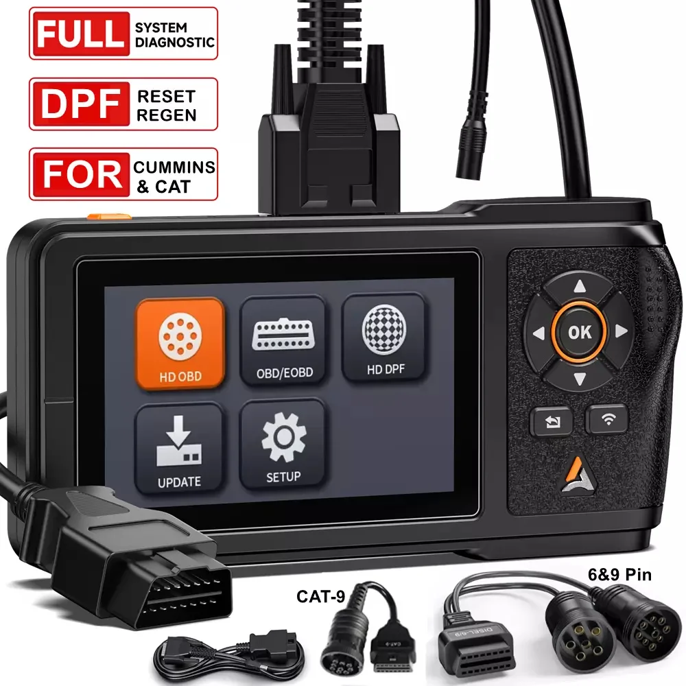 ANCEL HD430 Heavy Duty Truck Scanner D.PF Reset Forced Regen for Cunmmins & Caterpillar Engine Full System HDOBD Diesel Scanner
ANCEL HD430 Heavy Duty Truck Scanner D.PF Reset Forced Regen for Cunmmins & Caterpillar Engine Full System HDOBD Diesel Scanner