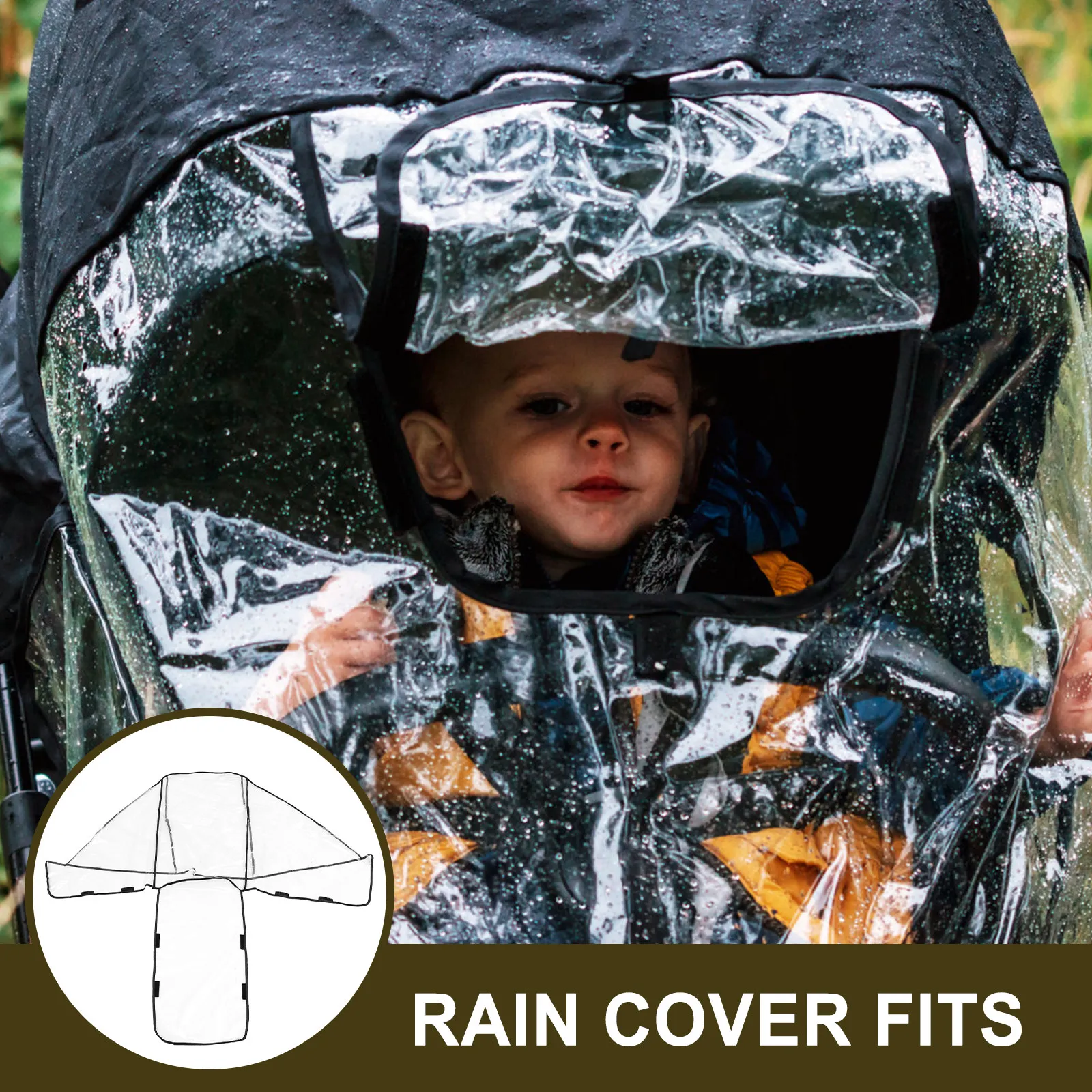 Double Stroller Rain Cover Large Size Universal Windproof Rainproof Shield Protective Cover for Double Pushchair
Double Stroller Rain Cover Large Size Universal Windproof Rainproof Shield Protective Cover for Double Pushchair