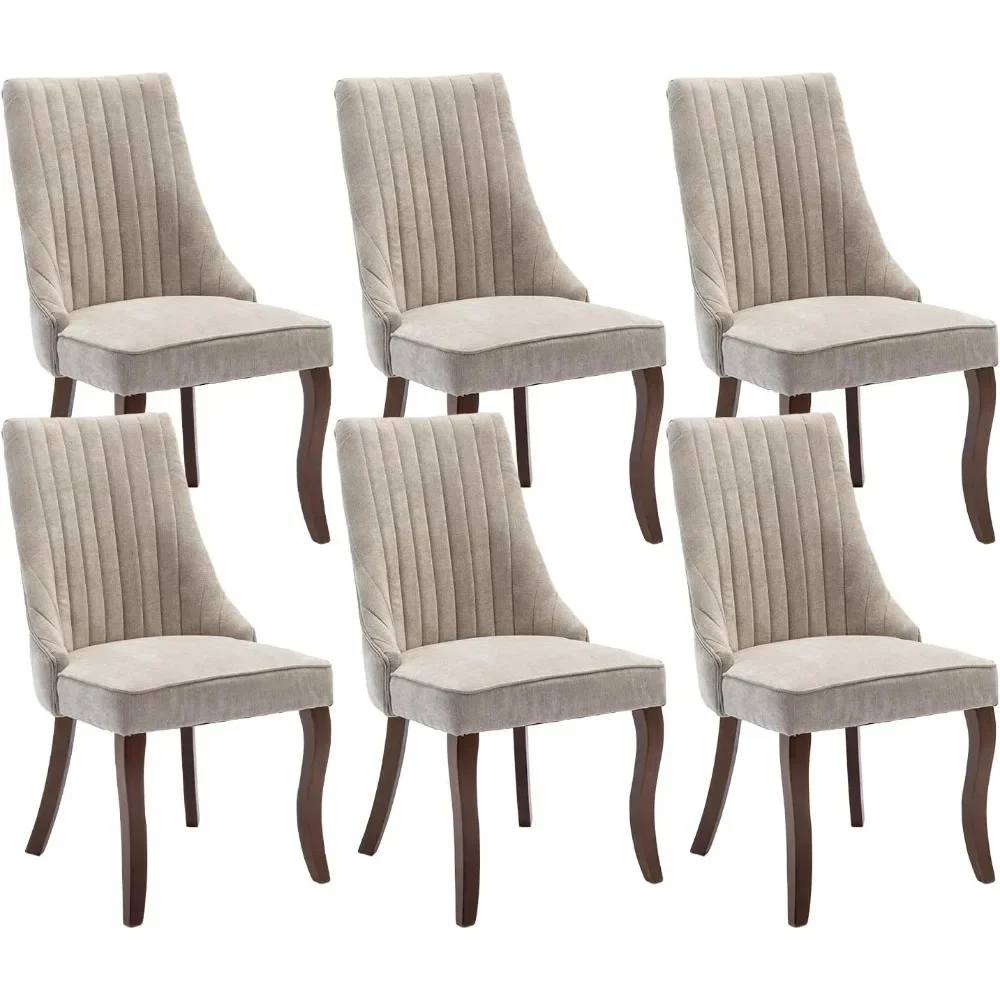 Dining Chairs ,Linen Channel Tufted Dining Room Chair with Curved Solid Wood Legs, Comfortable Fabric Upholstered Dining Chair
Dining Chairs ,Linen Channel Tufted Dining Room Chair with Curved Solid Wood Legs, Comfortable Fabric Upholstered Dining Chair