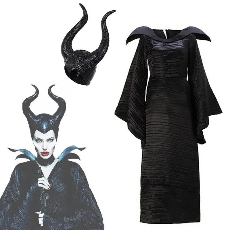 Костюм парка развлечений, фильм Малефисента, косплей, ведьма Малефисента, карнавальный костюм, черное платье, шлем, костюм для Хэллоуина
Костюм парка развлечений, фильм Малефисента, косплей, ведьма Малефисента, карнавальный костюм, черное платье, шлем, костюм для Хэллоуина