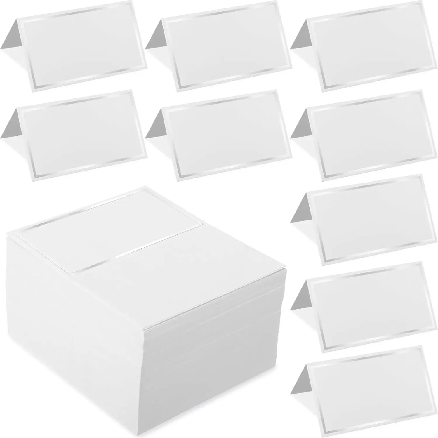 150 Pcs Silver Foil Border Place Cards, 2x3.5 Inch for Weddings, Parties & Events
150 Pcs Silver Foil Border Place Cards, 2x3.5 Inch for Weddings, Parties & Events