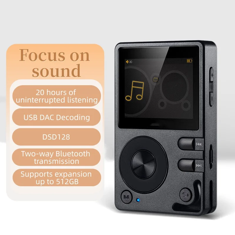 MP3-плеер EROS Q Lossless: высококачественный портативный аудиоплеер DSD128 с Bluetooth, Hi-Fi, поддержкой USB DAC и карт TF до 512 ГБ, OTG
MP3-плеер EROS Q Lossless: высококачественный портативный аудиоплеер DSD128 с Bluetooth, Hi-Fi, поддержкой USB DAC и карт TF до 512 ГБ, OTG
