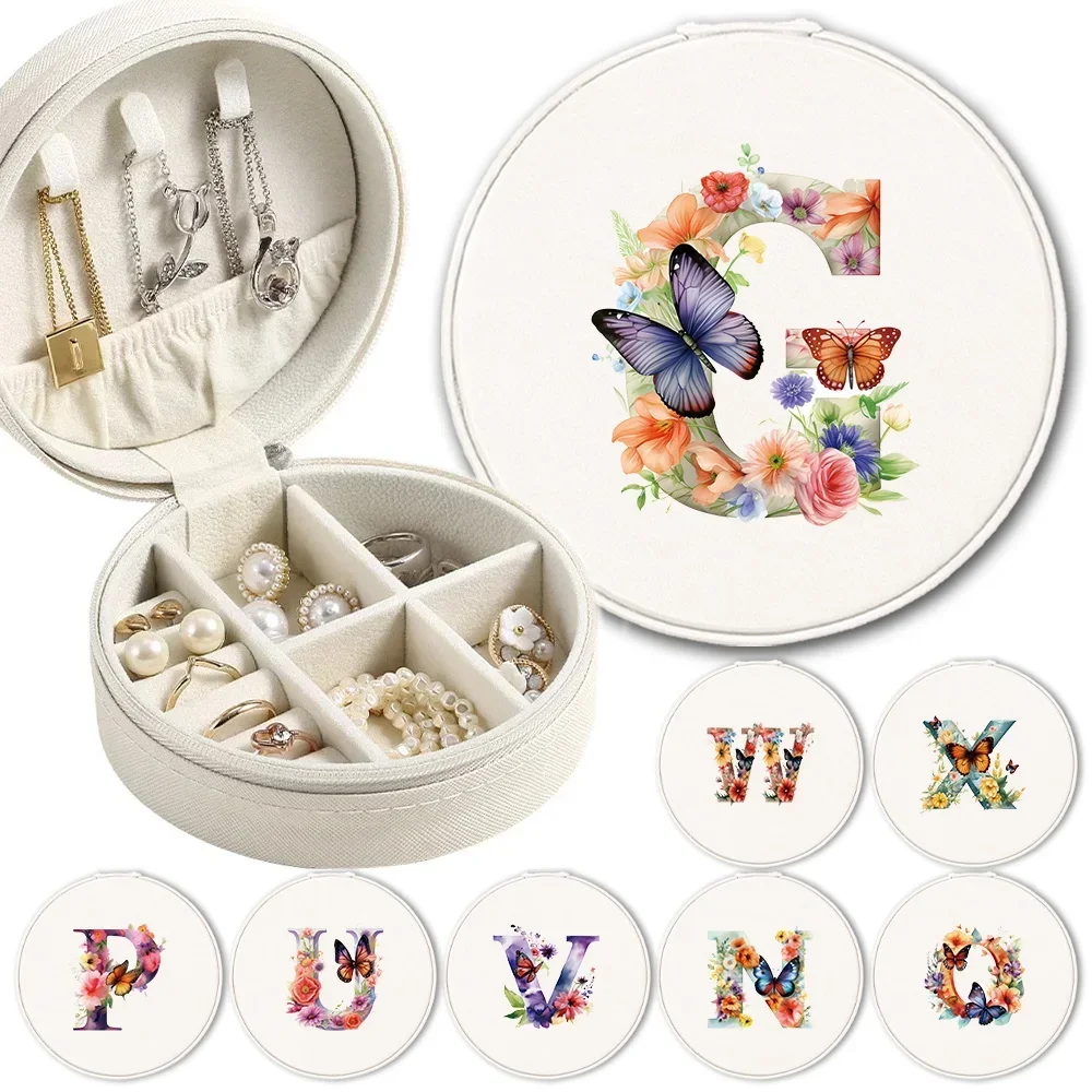 Leather Women Organizer Jewelry Box Circular Starry Jewelry Case Bracelet Ring Necklace Pendant Butterfly Letters Pattern
Leather Women Organizer Jewelry Box Circular Starry Jewelry Case Bracelet Ring Necklace Pendant Butterfly Letters Pattern