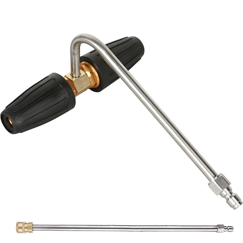 1/4 Inch High Pressure Double Rotating Nozzle, 360 Degree 4000PSI Turbo Nozzle With Straight Rod For Car Wash, Garden
1/4 Inch High Pressure Double Rotating Nozzle, 360 Degree 4000PSI Turbo Nozzle With Straight Rod For Car Wash, Garden
