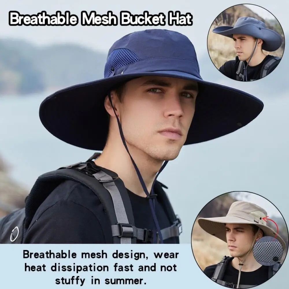 Men's Breathable Mesh Fisherman Hat, UPF 50+ Sun Protection Lightweight Design, For Outdoor Hiking Travel Camping Fishing
Men's Breathable Mesh Fisherman Hat, UPF 50+ Sun Protection Lightweight Design, For Outdoor Hiking Travel Camping Fishing