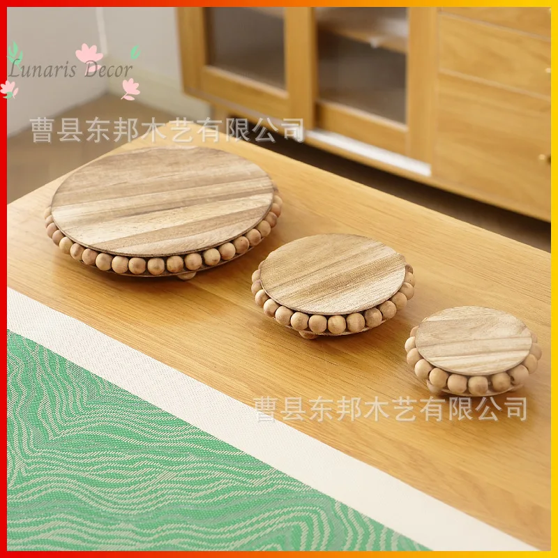 Tray for home wooden beads decoration succulent green plant base restaurant desktop atmosphere candlestick tray
Tray for home wooden beads decoration succulent green plant base restaurant desktop atmosphere candlestick tray