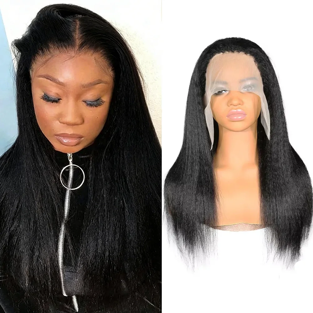 kinky Straight 100% Human Hair Wigs 13x6 Lace Front Hair Wigs for Women 13x6 Lace Transparent Lace Frontal Wig With Baby Hair
kinky Straight 100% Human Hair Wigs 13x6 Lace Front Hair Wigs for Women 13x6 Lace Transparent Lace Frontal Wig With Baby Hair
