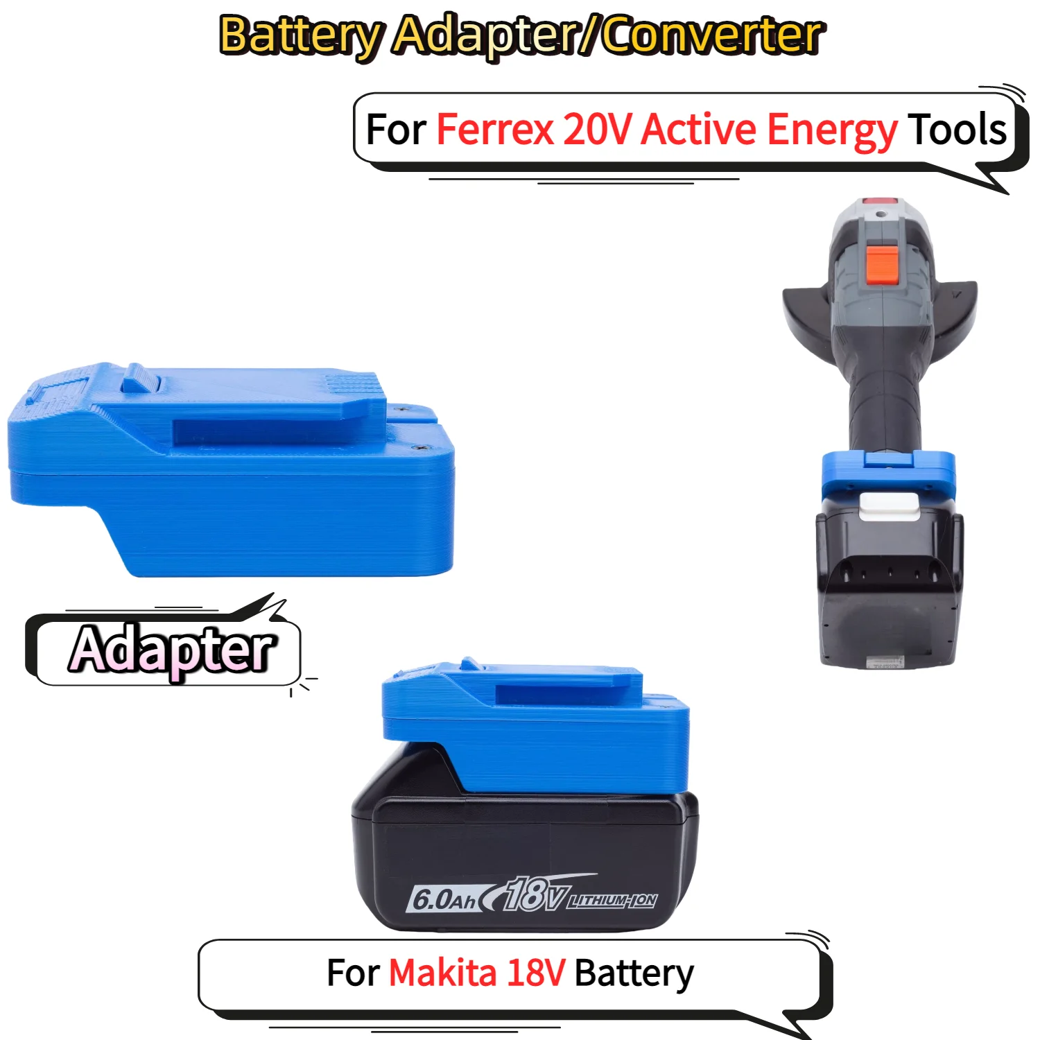 Адаптер/конвертер для аккумуляторов Makita 18V Li-ion на инструменты Ferrex 20V Active Energy (только адаптер)
Адаптер/конвертер для аккумуляторов Makita 18V Li-ion на инструменты Ferrex 20V Active Energy (только адаптер)