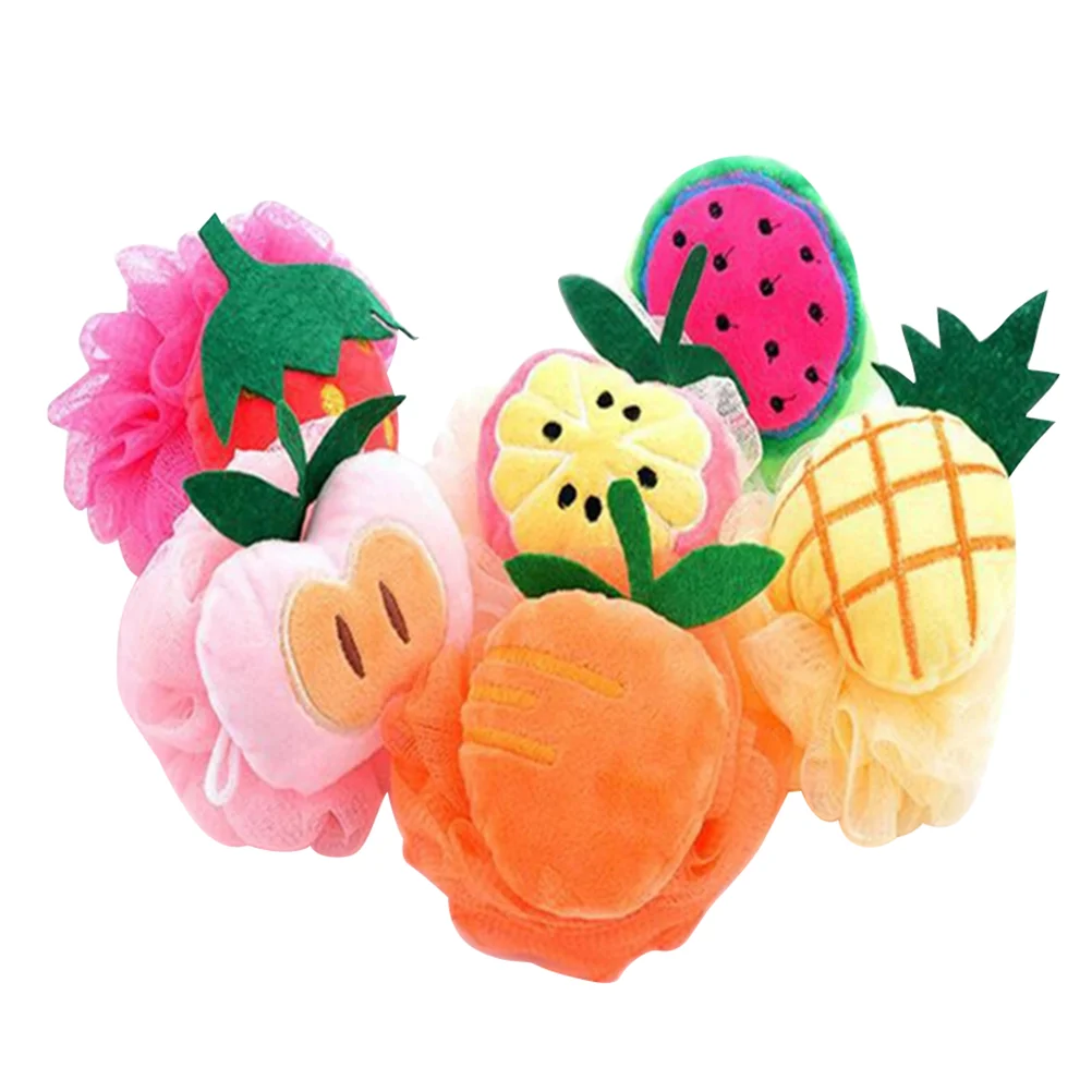 6pcs Fruit Shaped Bath Sponge Shower Mesh Bathroom Supplies 6 Patterns Soft Plush Nylon Rich Foam Exfoliate Clean
6pcs Fruit Shaped Bath Sponge Shower Mesh Bathroom Supplies 6 Patterns Soft Plush Nylon Rich Foam Exfoliate Clean