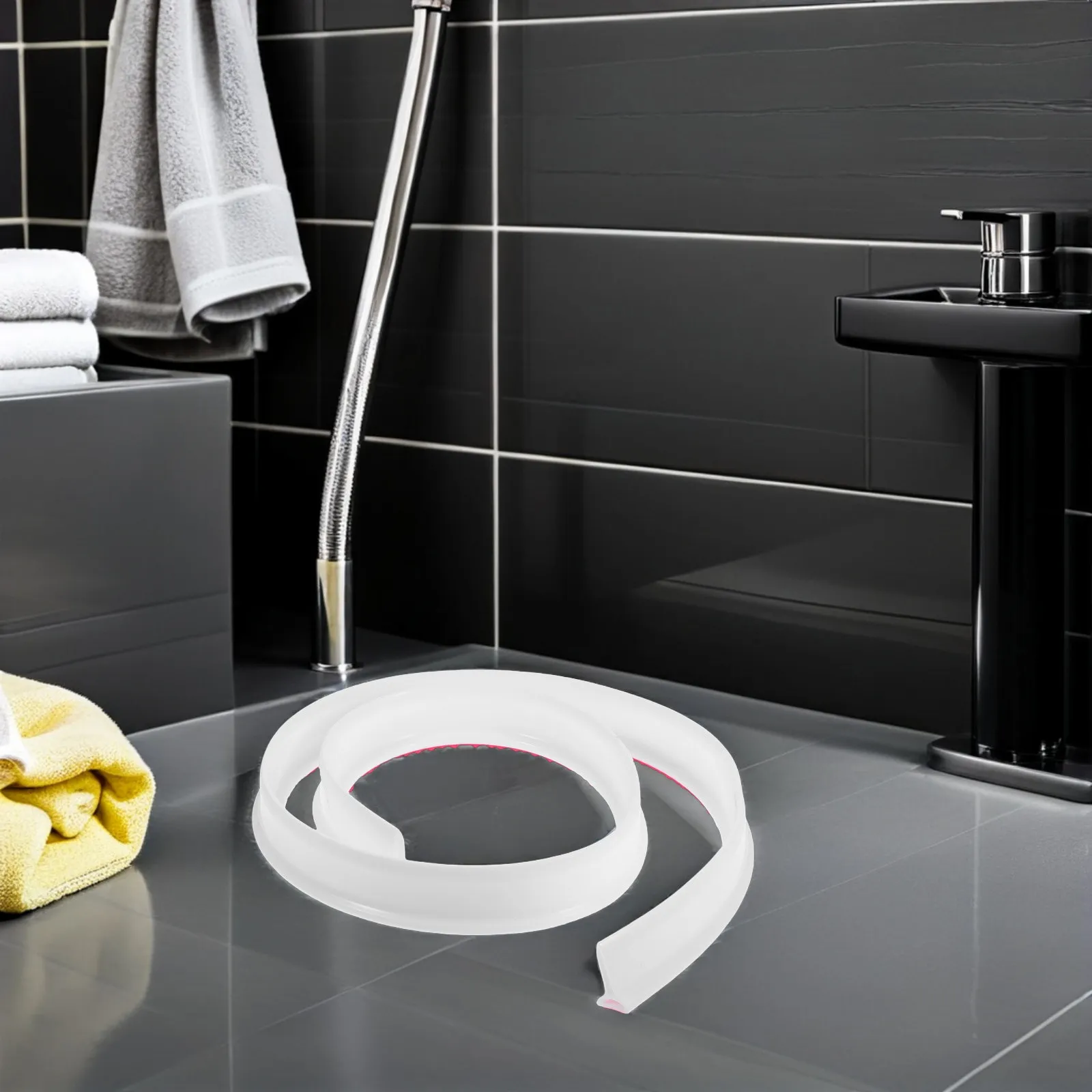 High-Quality Flexible Silicone Water Blocking Strip Self-Adhesive Bathroom Floor Water Dam for Shower Room Tub Toilet Waterproof
High-Quality Flexible Silicone Water Blocking Strip Self-Adhesive Bathroom Floor Water Dam for Shower Room Tub Toilet Waterproof