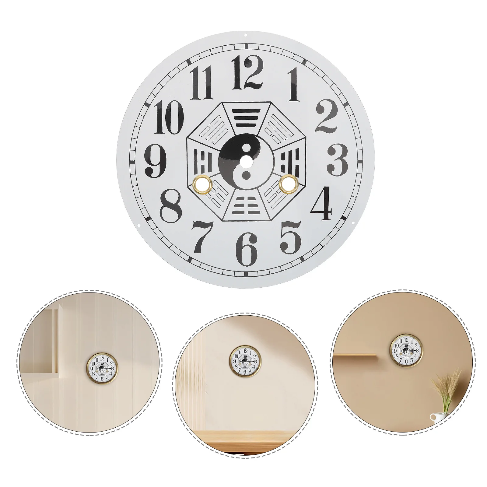 21Cm Wall Dial Face Replacement Round Plastic Clock Plate With Arabic Numerals Pre-Drilled Center Hole - Yin Yang Bagua
21Cm Wall Dial Face Replacement Round Plastic Clock Plate With Arabic Numerals Pre-Drilled Center Hole - Yin Yang Bagua