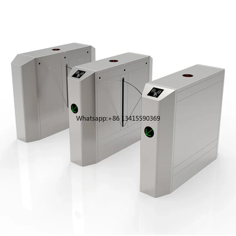 SS304 Automatic Systems Turnstiles Polishing With Anti Reversing Passing