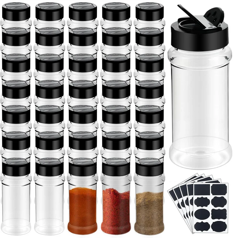 A95I-3 Oz 36 Pack Plastic Spice Jars Empty Seasoning Bottles Clear Small Containers With Cap Shaker And Stickers
A95I-3 Oz 36 Pack Plastic Spice Jars Empty Seasoning Bottles Clear Small Containers With Cap Shaker And Stickers