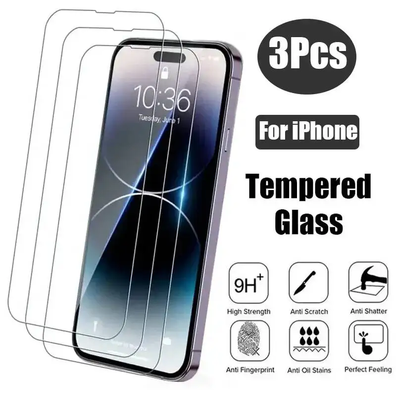 3PCS 9H Tempered Glass For Iphone 15 14 13 12 11 Plus Pro Mini X XR XS Max Protective Anti Scratch Screen Protector Film
3PCS 9H Tempered Glass For Iphone 15 14 13 12 11 Plus Pro Mini X XR XS Max Protective Anti Scratch Screen Protector Film