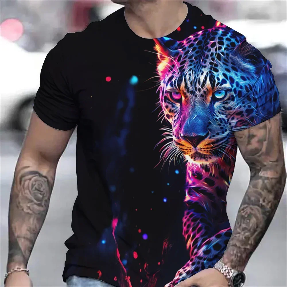 Summer Animal Graphic Tees Casual O-neck Short Sleeve 3D Leopard Print T-Shirts for Men Fashion Hip Hop Harajuku Oversized Tops
Summer Animal Graphic Tees Casual O-neck Short Sleeve 3D Leopard Print T-Shirts for Men Fashion Hip Hop Harajuku Oversized Tops