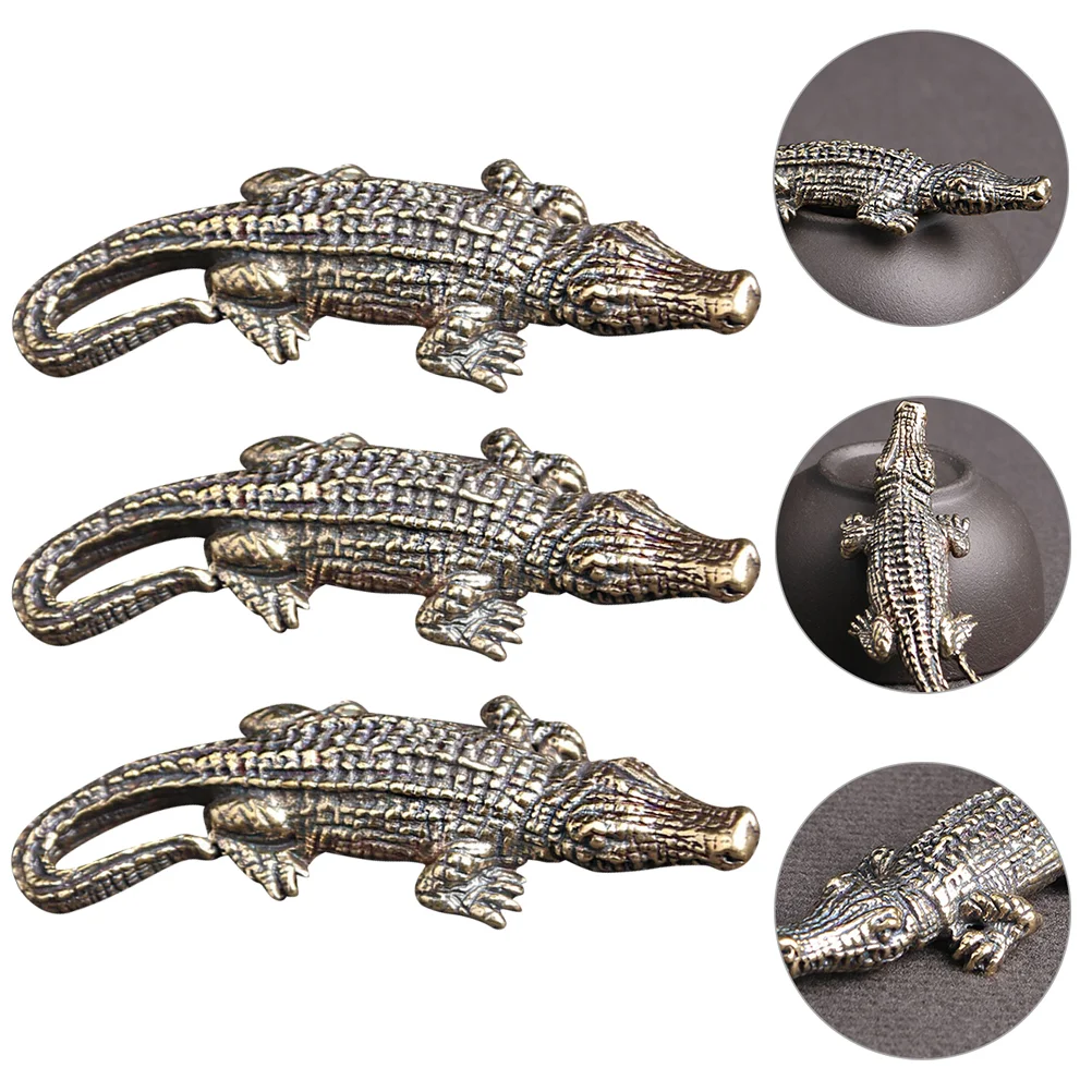 3 PCS Crocodile Ornament Practical Pendant Brass Crafts Decor Keyholder Car Accessories Retro Alligator DIY Keychain Hanging
3 PCS Crocodile Ornament Practical Pendant Brass Crafts Decor Keyholder Car Accessories Retro Alligator DIY Keychain Hanging