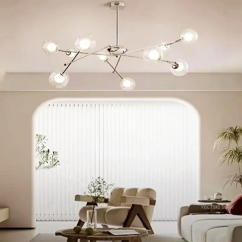 GHEUVNJ Nordic modern minimalist living room chandelier dining room master bedroom cozy room light Libra magic bean molecular l
GHEUVNJ Nordic modern minimalist living room chandelier dining room master bedroom cozy room light Libra magic bean molecular l