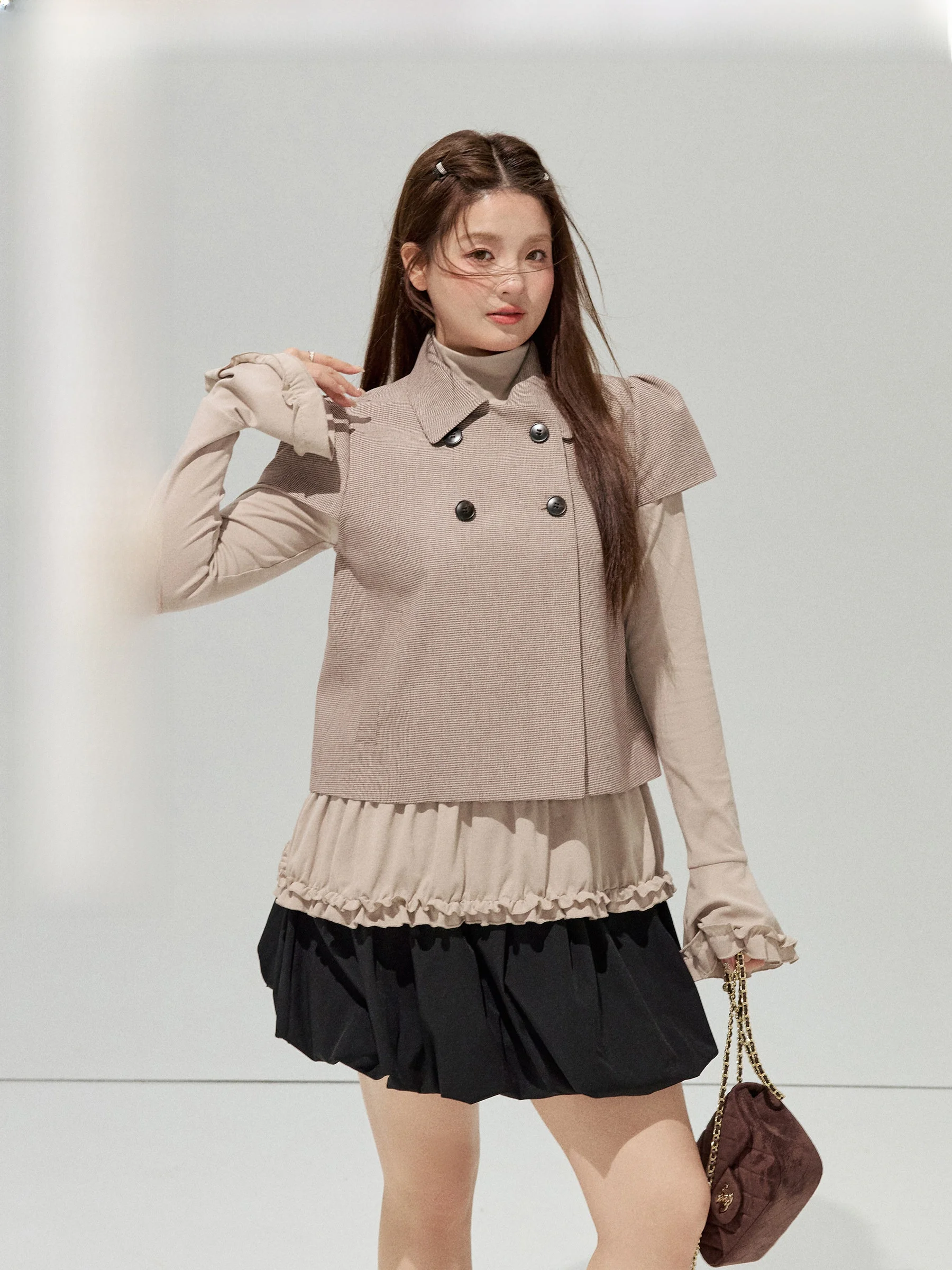 Sweet Heart Miss plus Size MM Small Turn Collar Jacket Half High Collar Base Short Skirt Large Size Set Commute Style Fashion
Sweet Heart Miss plus Size MM Small Turn Collar Jacket Half High Collar Base Short Skirt Large Size Set Commute Style Fashion