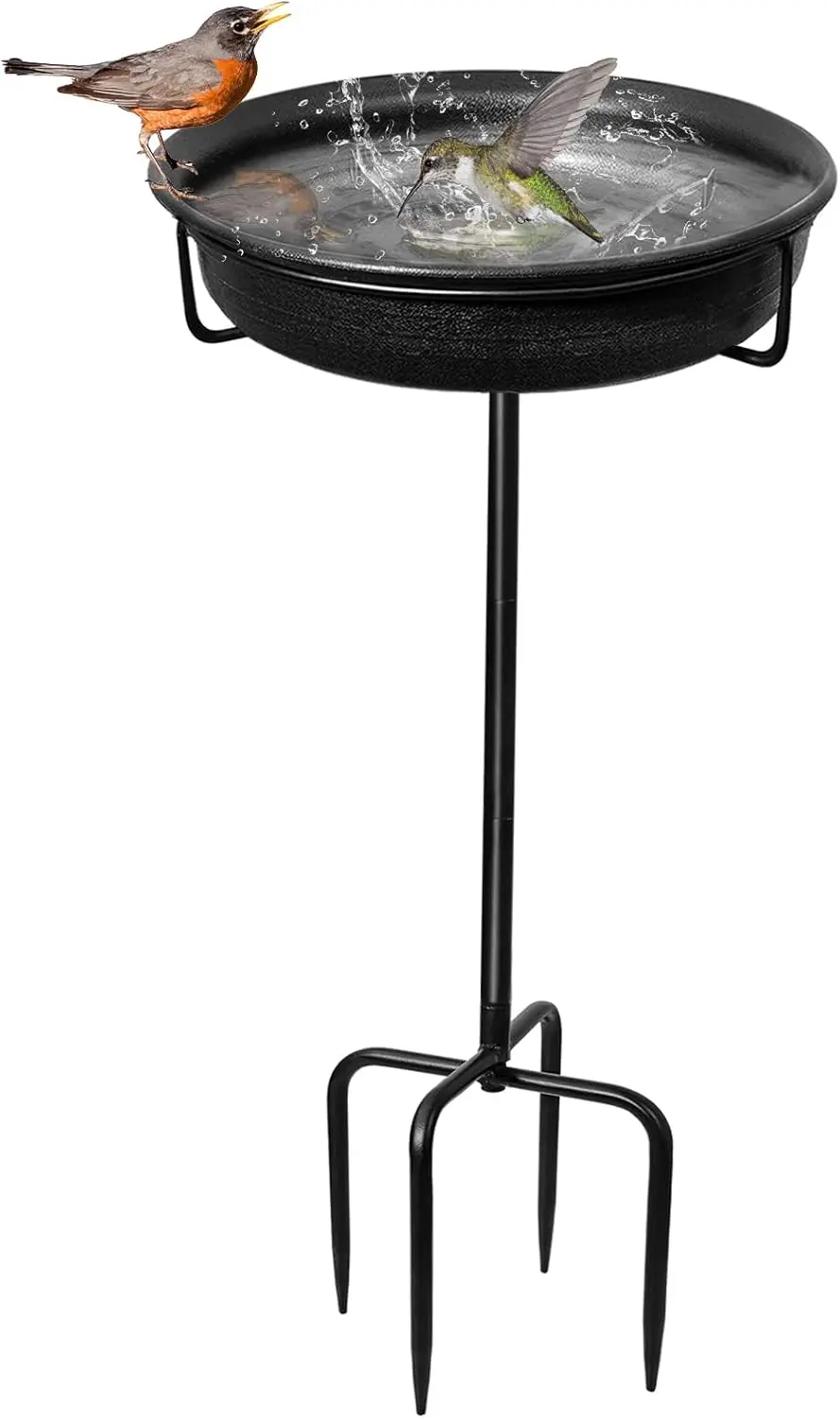 28In Freestanding Birdbath Bowl Outdoor, Metal Stake, Detachable Garden Decor for Patio Yard Lawn
28In Freestanding Birdbath Bowl Outdoor, Metal Stake, Detachable Garden Decor for Patio Yard Lawn
