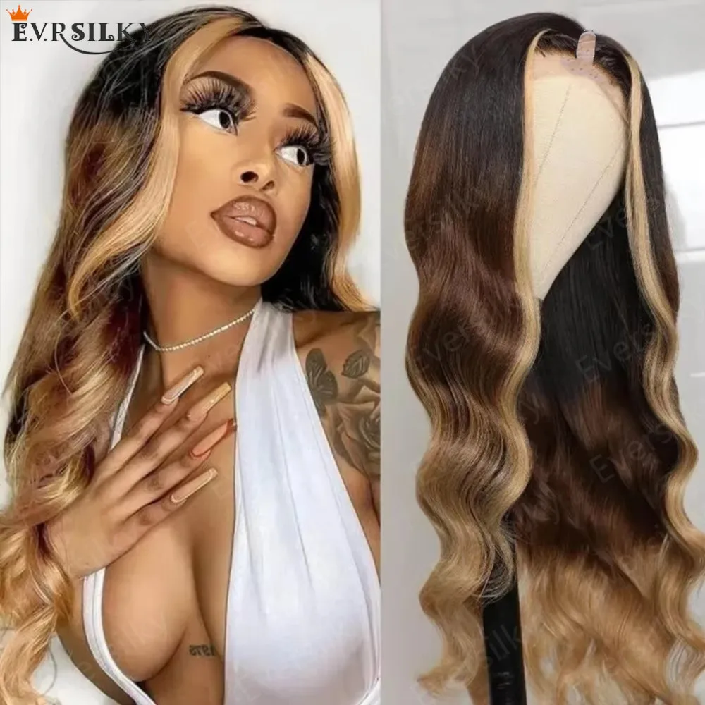 Long Body Wave V Part Wigs Three Color Tone Brazilian Virgin Human Hair Ombre Blonde Brown Open Lace U shape For African Women
Long Body Wave V Part Wigs Three Color Tone Brazilian Virgin Human Hair Ombre Blonde Brown Open Lace U shape For African Women