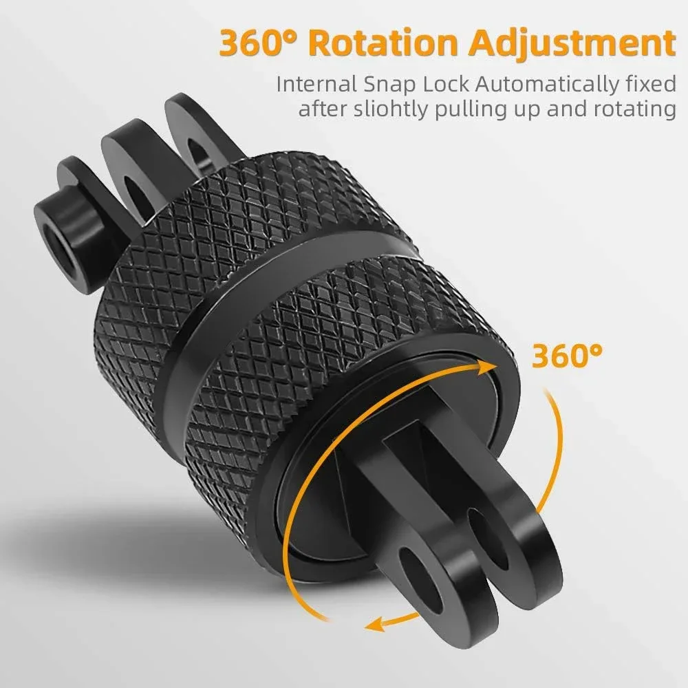For Gopro 13 12 11 Accessories Metal Adapter 1/4" Aluminium Tripod cnc Alloy Mount 360 Rotate For Go Pro Hero DJI OSMO Action 
For Gopro 13 12 11 Accessories Metal Adapter 1/4" Aluminium Tripod cnc Alloy Mount 360 Rotate For Go Pro Hero DJI OSMO Action