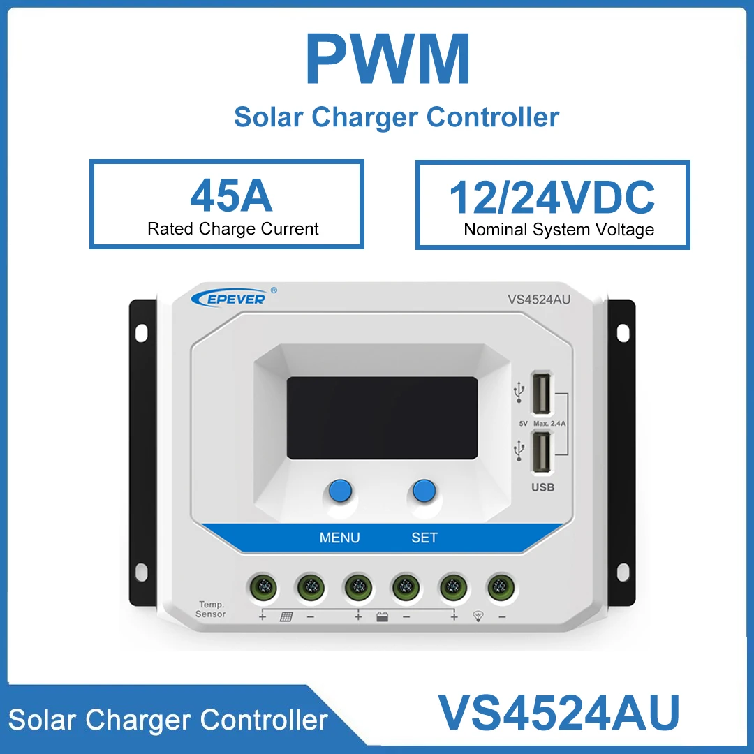 45A Solar Charger Controller EPEVER VS4524AU For Solar System LCD Diaplay For Multiple Load Control Modes
45A Solar Charger Controller EPEVER VS4524AU For Solar System LCD Diaplay For Multiple Load Control Modes