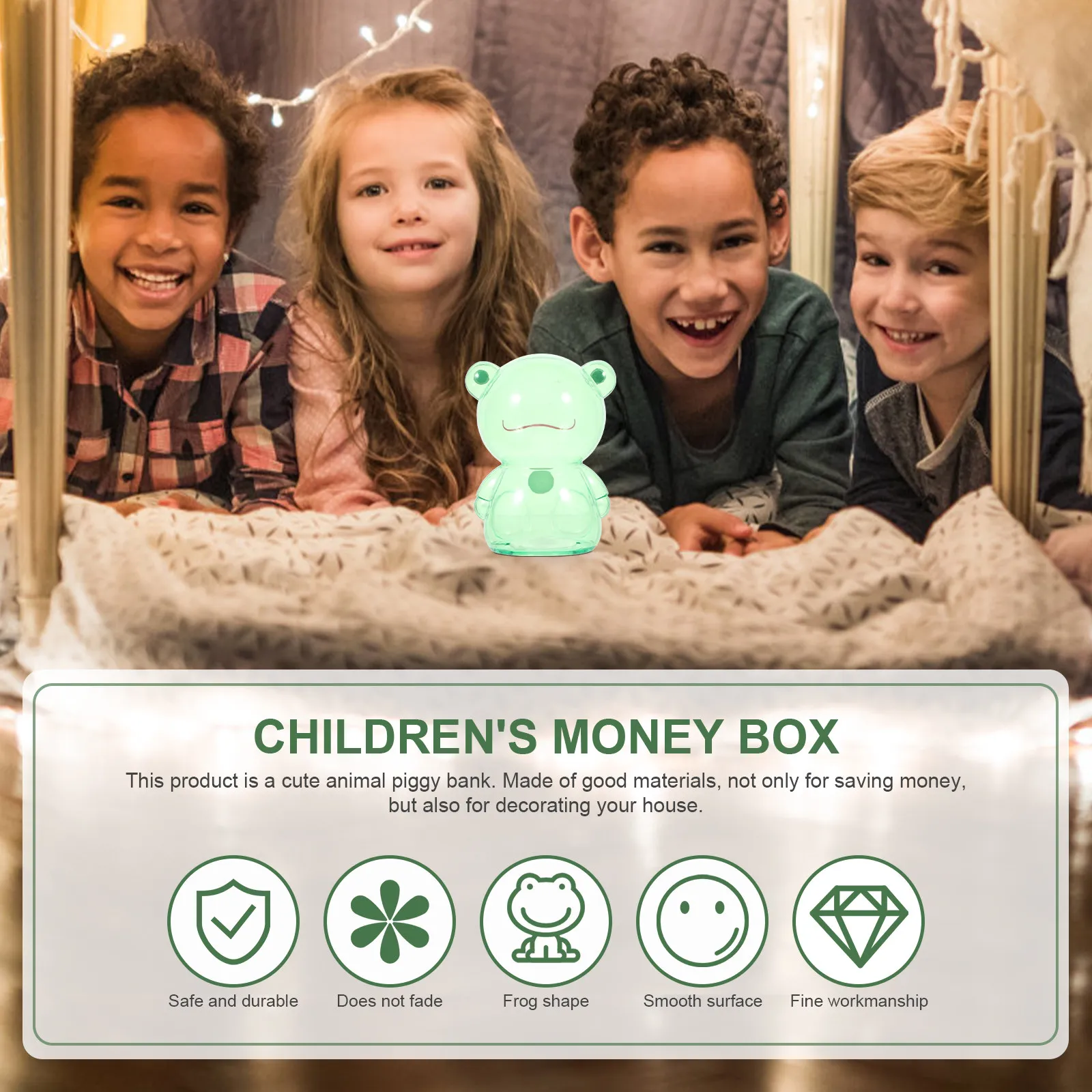 Милый контейнер для монет для детей, прозрачная копилка, настольный органайзер для мелочи, для дома и школы
Милый контейнер для монет для детей, прозрачная копилка, настольный органайзер для мелочи, для дома и школы