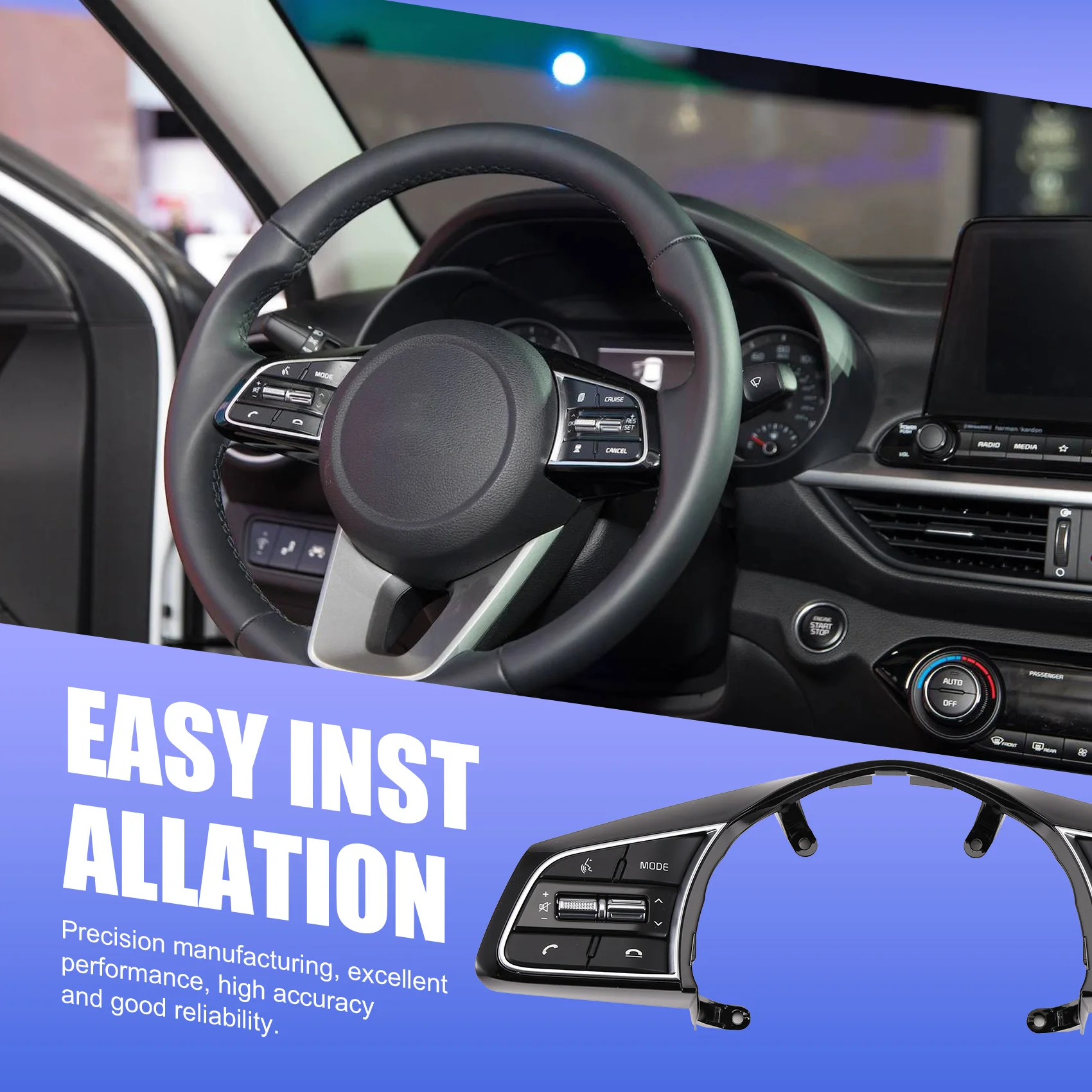 Multifunction Steering Wheel Switch For Kia Cerato K3 2019-2023 Audio Volume Bluetooth Cruise Control Button 96720M6120-X59A
Multifunction Steering Wheel Switch For Kia Cerato K3 2019-2023 Audio Volume Bluetooth Cruise Control Button 96720M6120-X59A